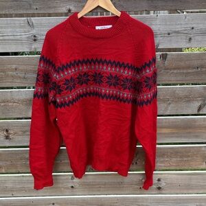 Vintage Moriarty Ski sweater make in Stowe Vermont 100% wool size XL